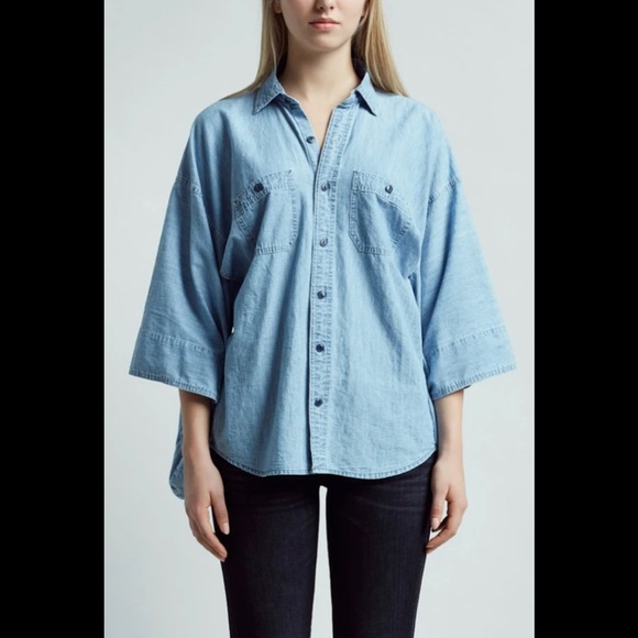 R13 Denim Kimono Shirt. Size small.